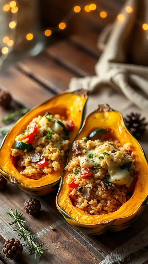 mediterranean stuffed delicata squash