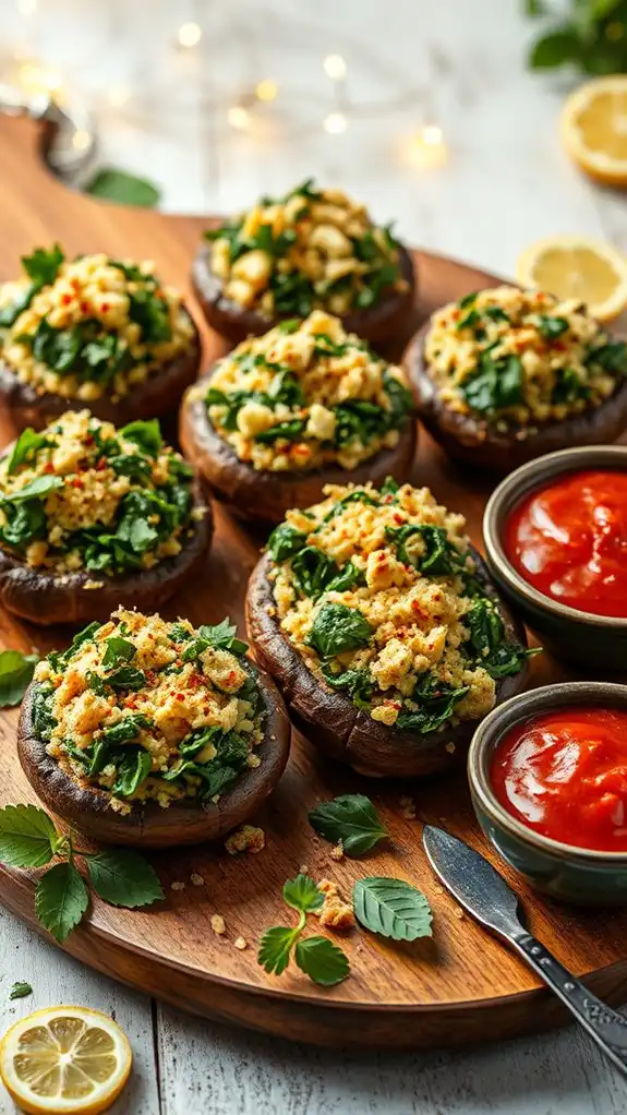 mediterranean stuffed portobello mushrooms