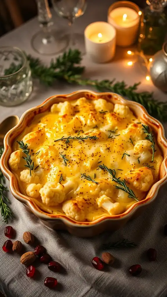 mushroom cauliflower cheese gratin