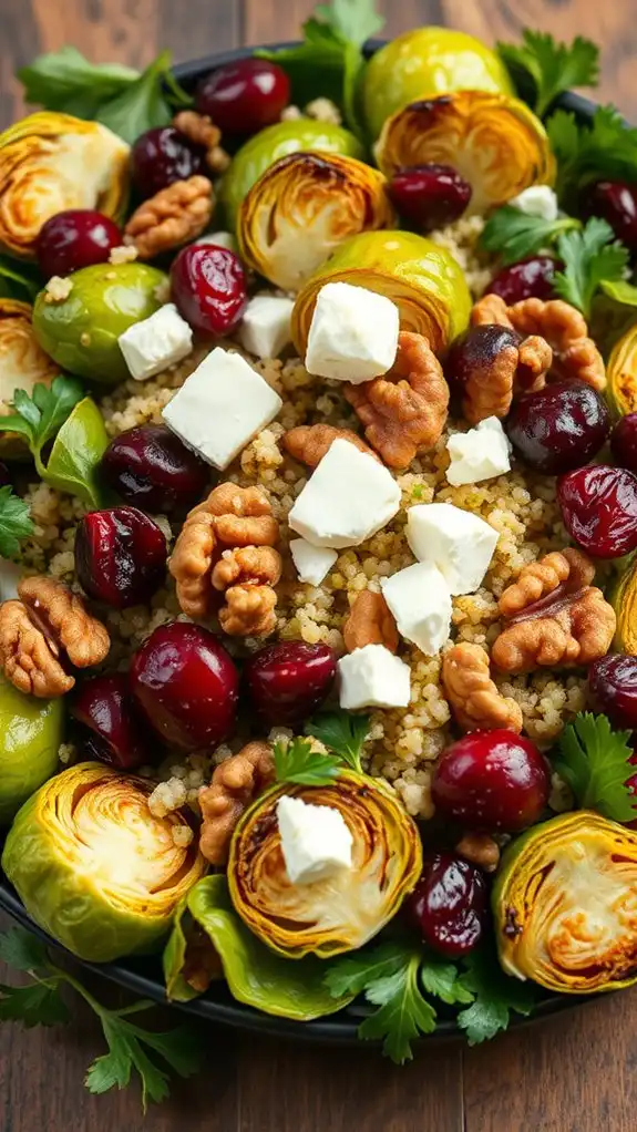 nutritious quinoa brussels sprout salad