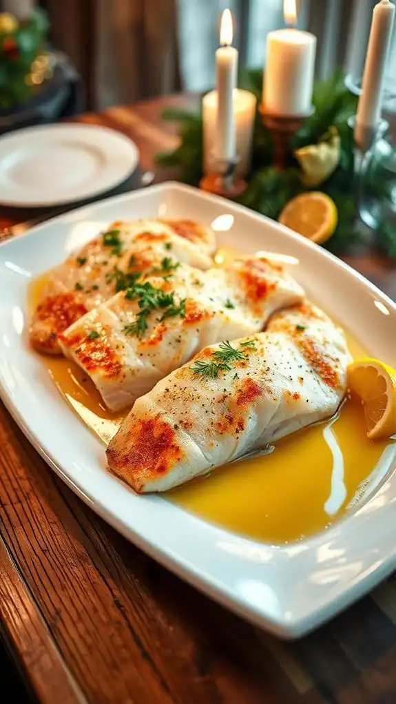 perfectly cooked pan seared flounder