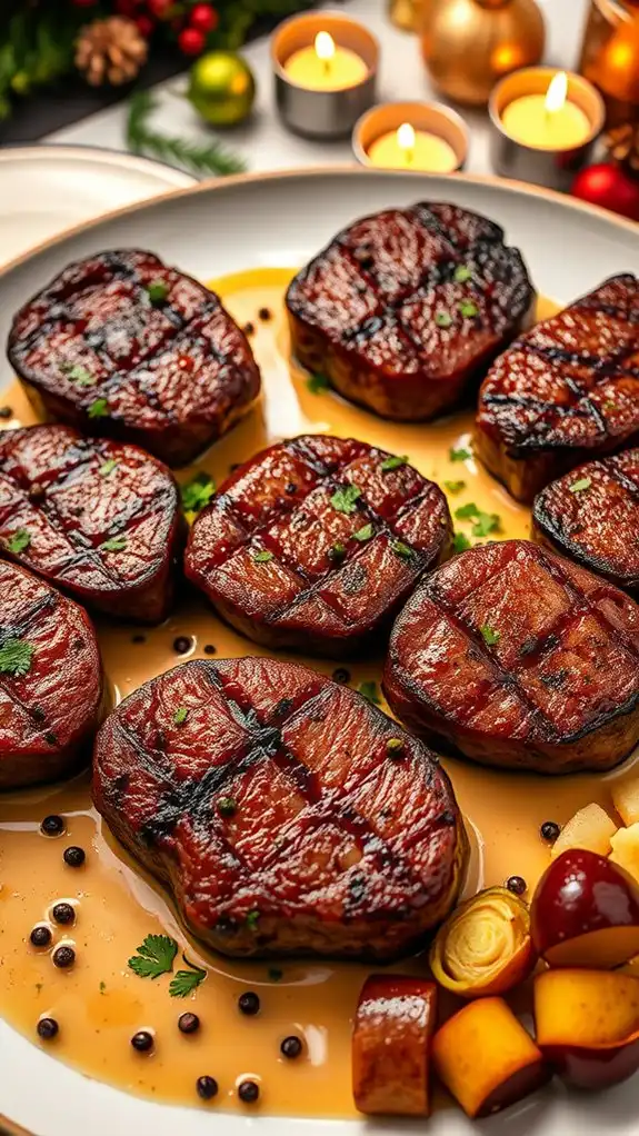 perfectly seasoned beef steak