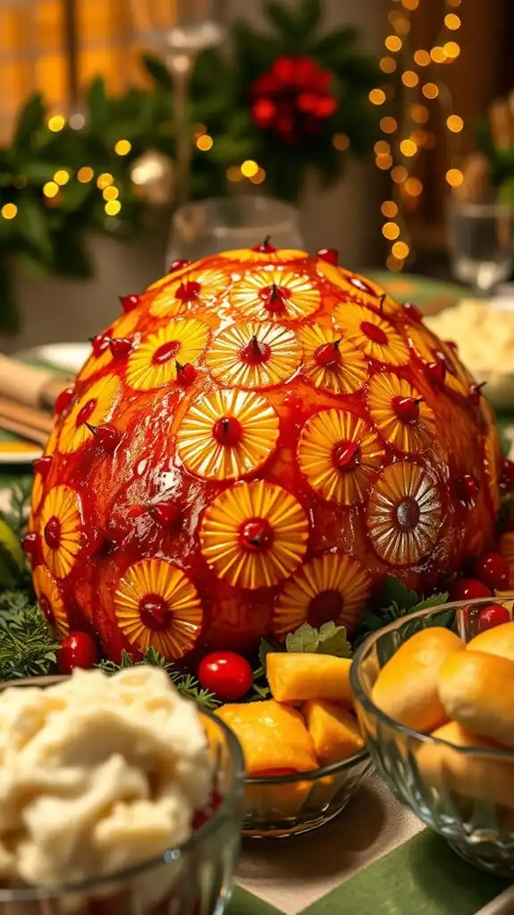 pineapple mustard glazed ham