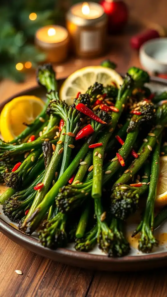 roasted broccolini with soy