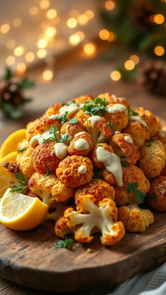 roasted cauliflower with tahini