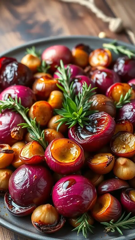 roasted onions with herbs