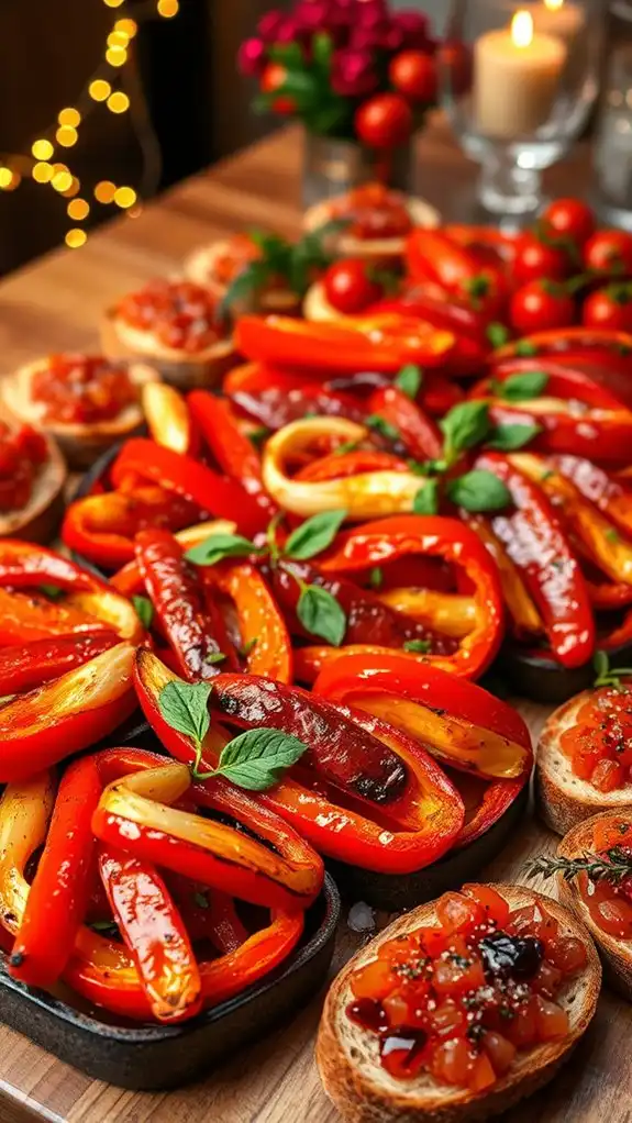 roasted red pepper bruschetta