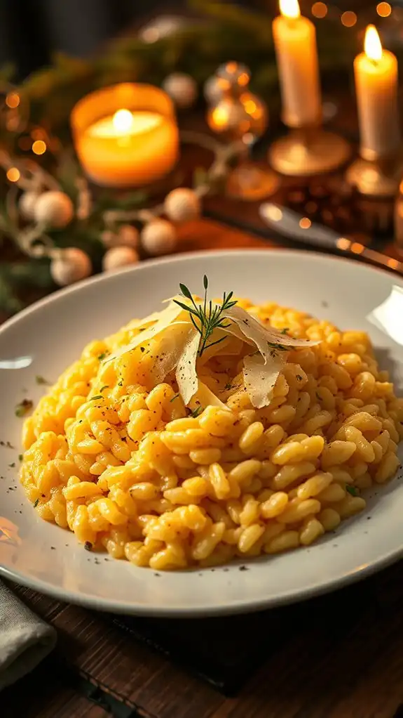 saffron infused festive risotto
