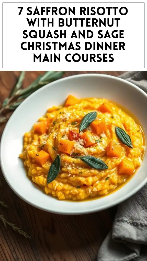 saffron risotto christmas main course
