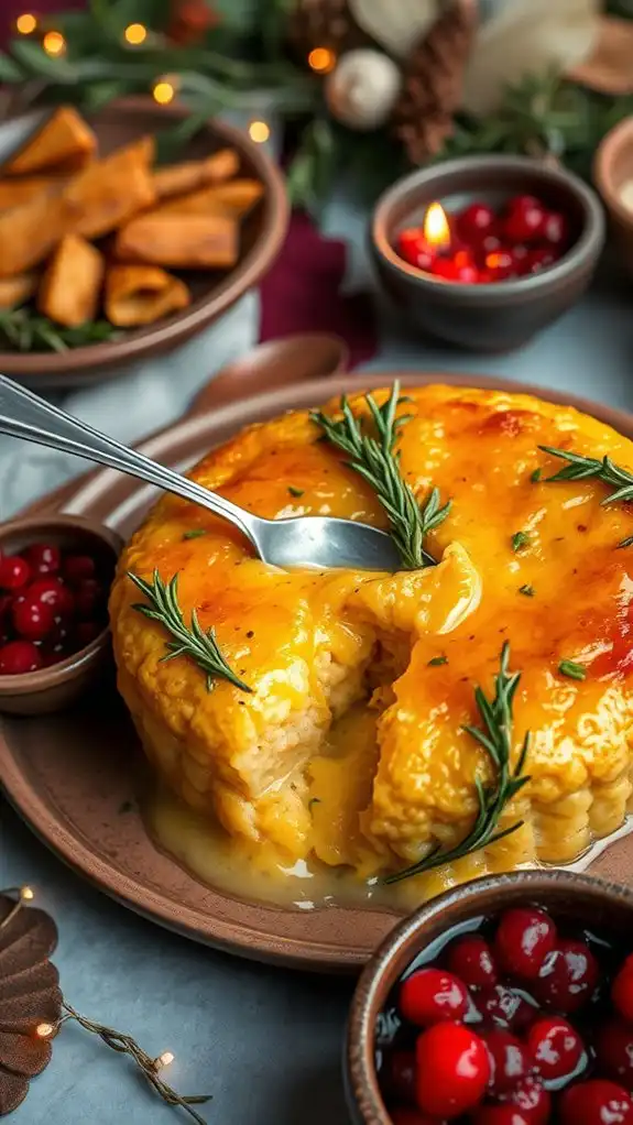savory garlic rosemary pudding