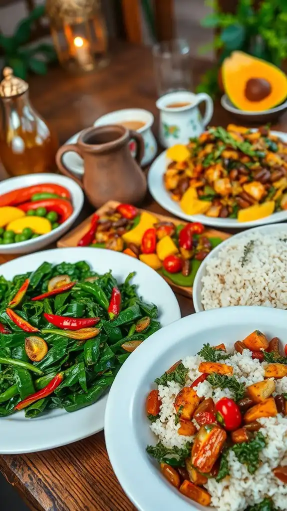 savory jamaican callaloo dish