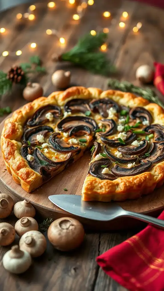savory mushroom leek tart