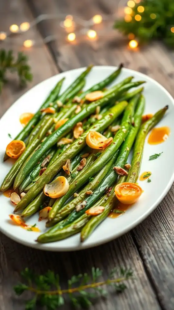 savory roasted green beans