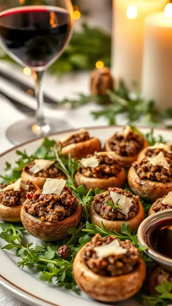 savory stuffed mushroom appetizer
