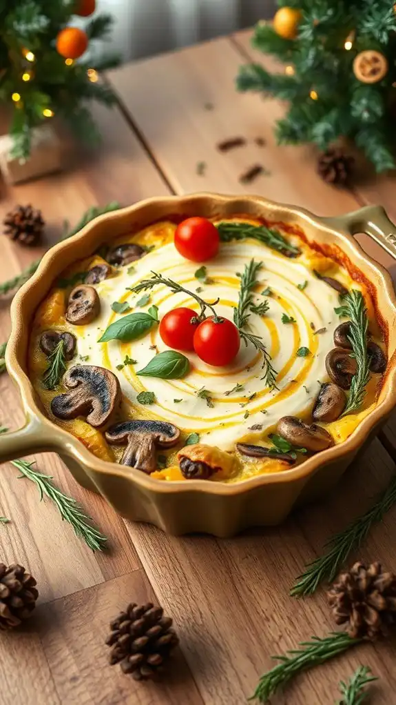 savory vegan mushroom gratin