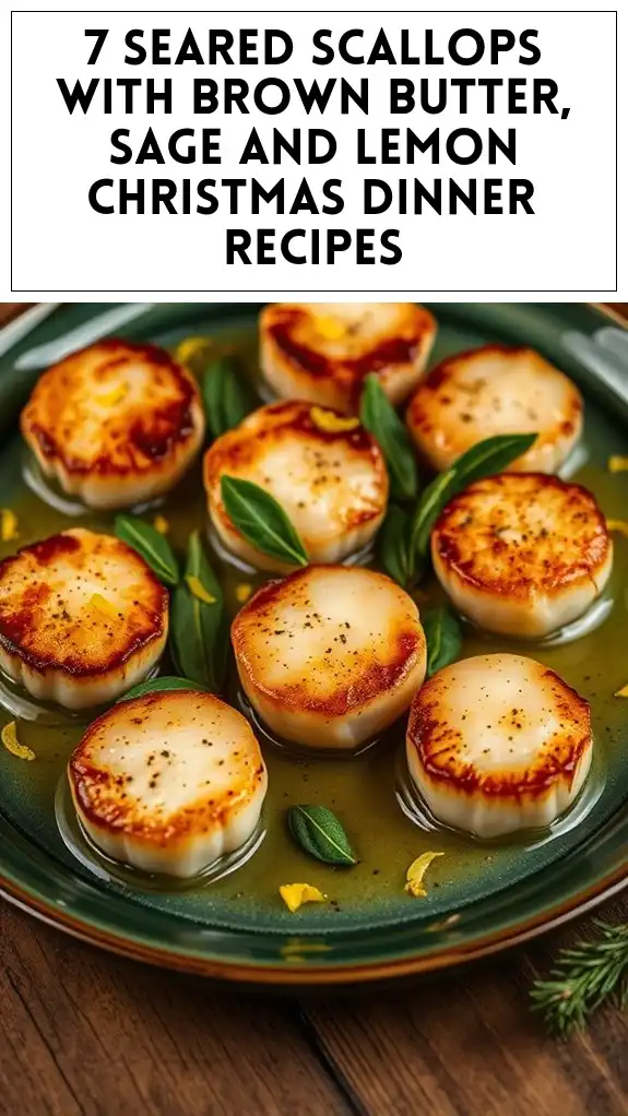 7 Seared Scallops With Brown Butter, Sage and Lemon Christmas Dinner Recipes