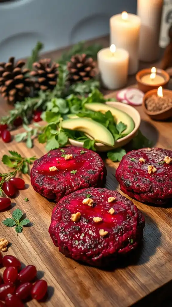 smoky beet walnut patties