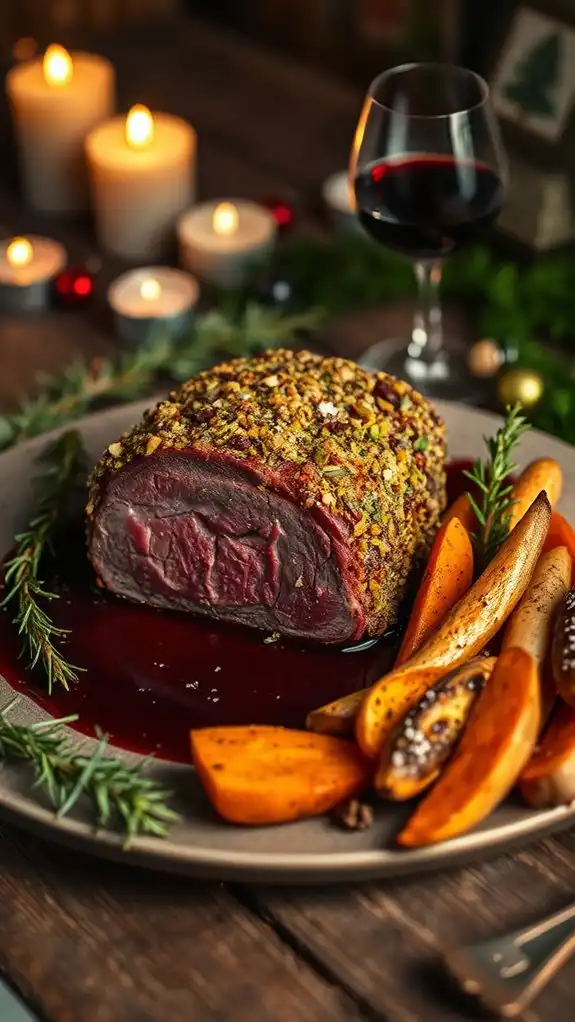 sophisticated venison with reduction