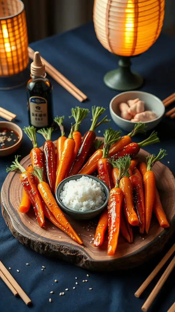 soy sauce mirin glazed carrots