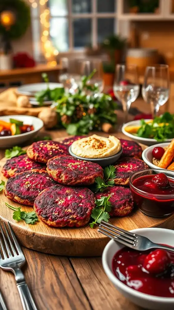 spicy beet walnut patties