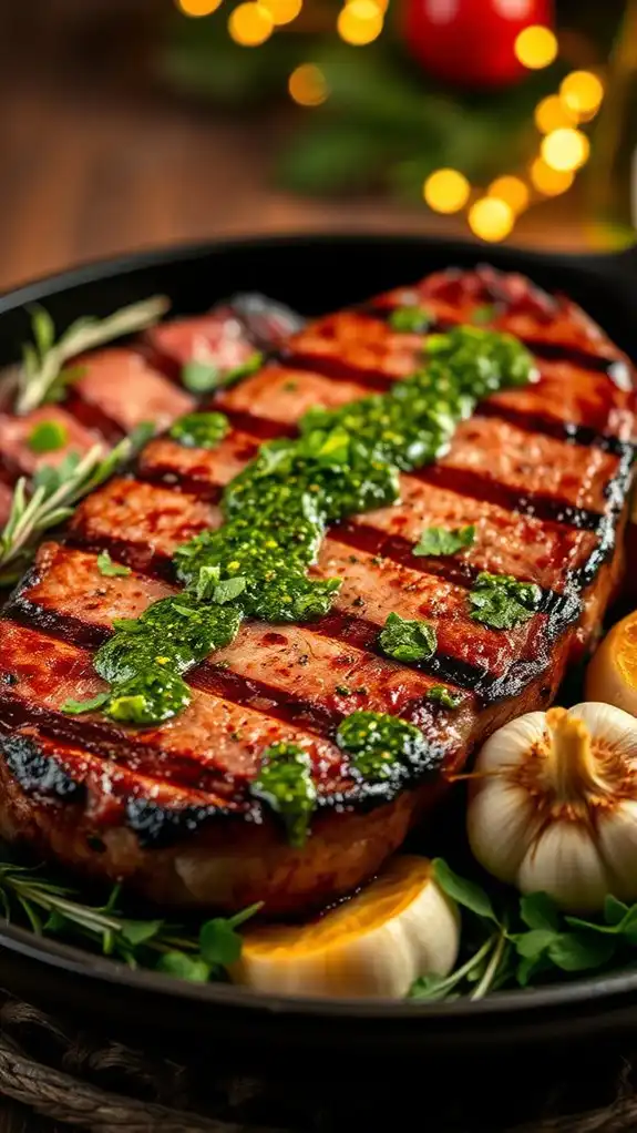 spicy chimichurri beef steak