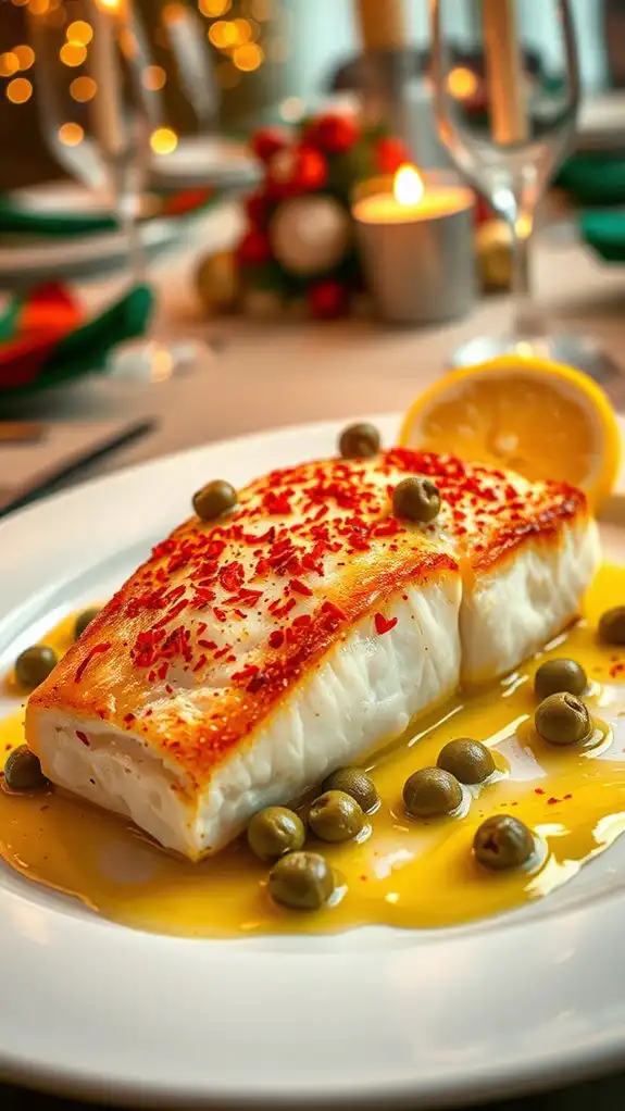 spicy cod with capers