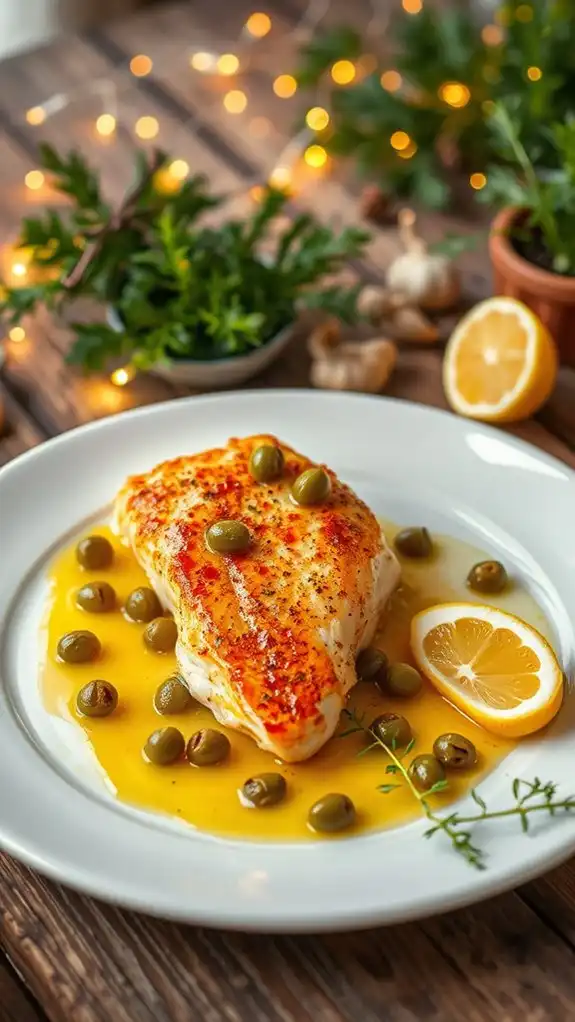 spicy garlic lemon monkfish