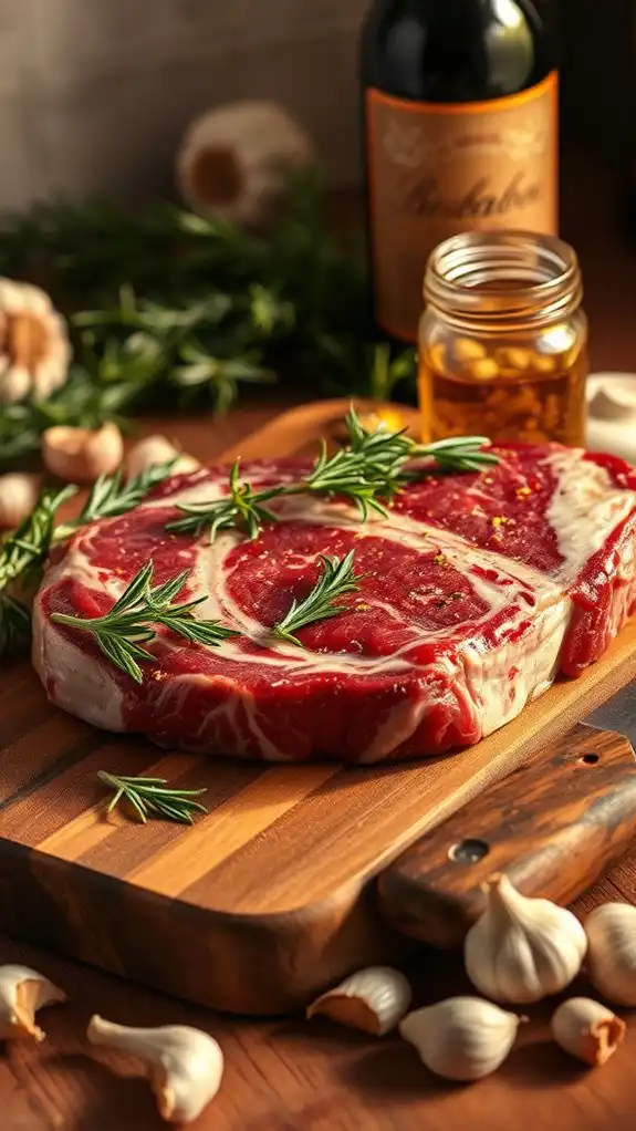 steak marinating enhances flavor