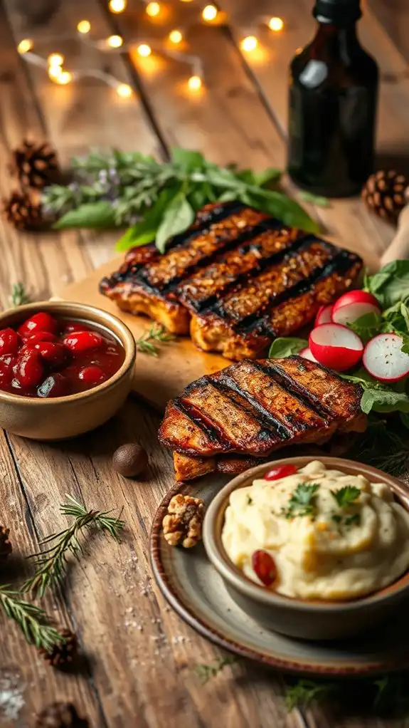 tempeh steak meal accompaniments