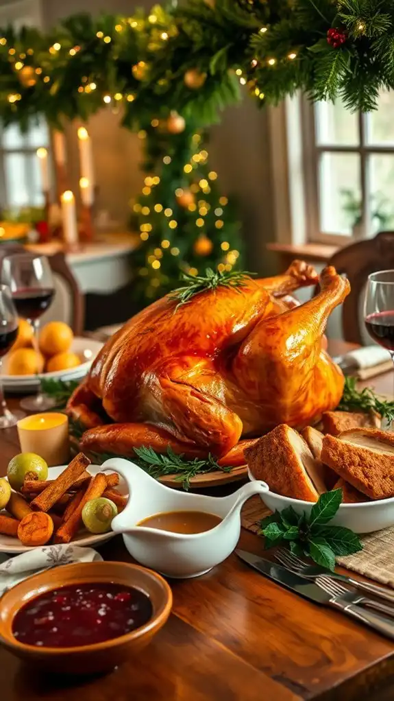 traditional festive roast turkey