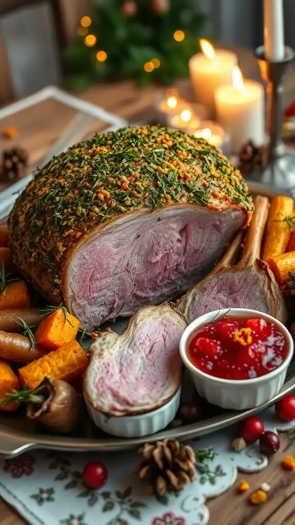 vibrant orange cranberry sauce