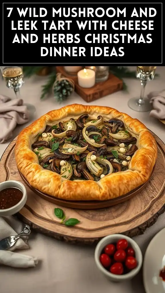 wild mushroom leek tart