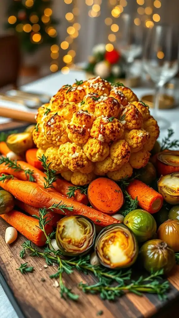 zesty herb roasted cauliflower dish