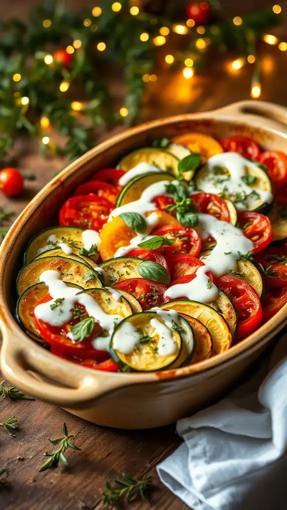 zucchini tomato basil gratin