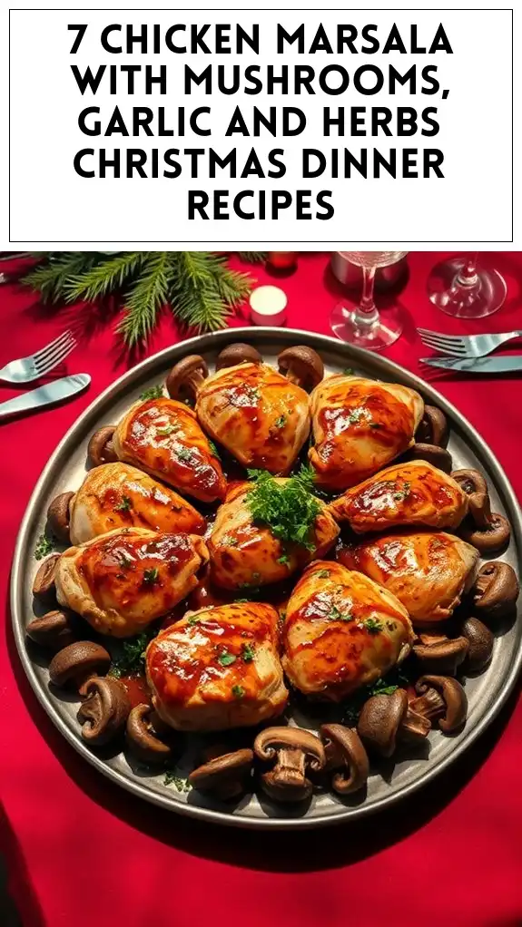 7 Chicken Marsala With Mushrooms, Garlic and Herbs Christmas Dinner Recipes