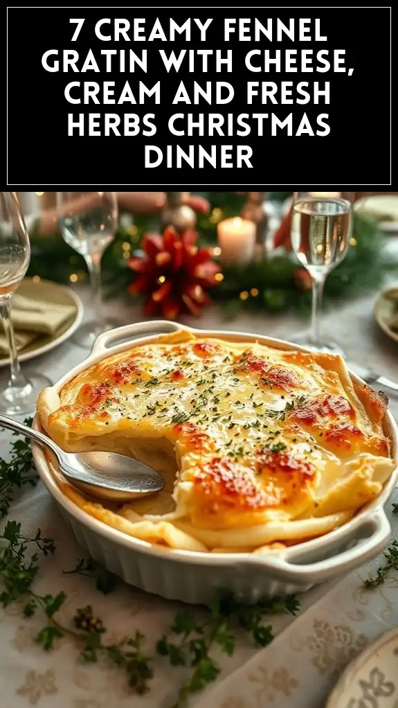 7 Creamy Fennel Gratin With Cheese, Cream and Fresh Herbs Christmas Dinner