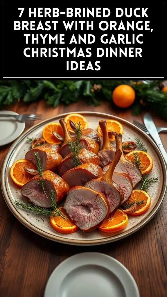 7 Herb-Brined Duck Breast With Orange, Thyme and Garlic Christmas Dinner Ideas