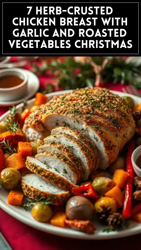 7 Herb-Crusted Chicken Breast With Garlic and Roasted Vegetables Christmas