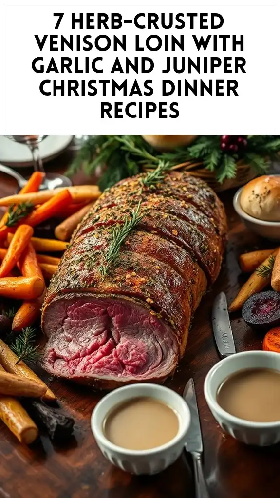 7 Herb-Crusted Venison Loin With Garlic and Juniper Christmas Dinner Recipes