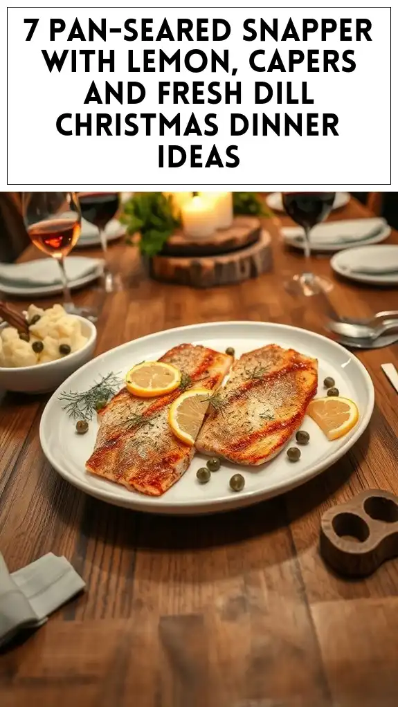 7 Pan-Seared Snapper With Lemon, Capers and Fresh Dill Christmas Dinner Ideas