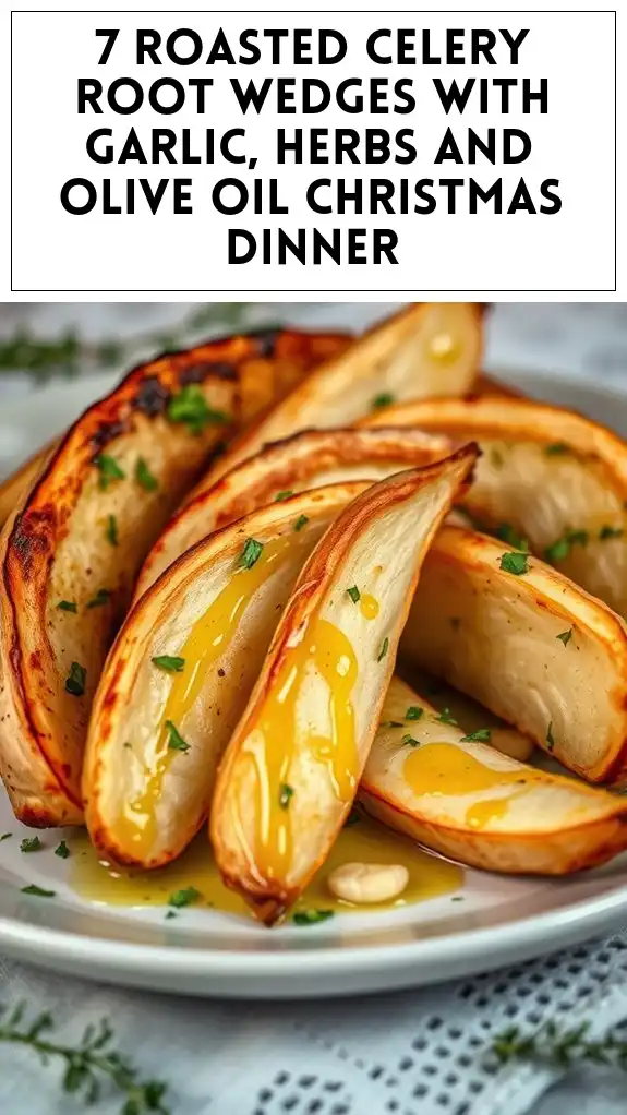 7 Roasted Celery Root Wedges With Garlic, Herbs and Olive Oil Christmas Dinner